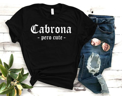 Image of Cabrona Pero Latina Print Women tshirt Cotton Casual Funny t shirt Gift For Lady Yong Girl Top Tee Drop Ship S-920