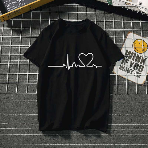 Image of Women's t-shirt Harajuku love t shirt women feminina ladies Than heart ulzzang graphic t shirts women 2019 summer femme clothes