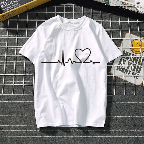 Image of Women's t-shirt Harajuku love t shirt women feminina ladies Than heart ulzzang graphic t shirts women 2019 summer femme clothes