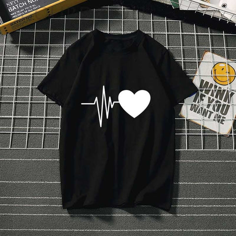 Image of Women's t-shirt Harajuku love t shirt women feminina ladies Than heart ulzzang graphic t shirts women 2019 summer femme clothes