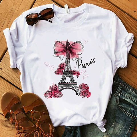Image of Vogue Blink Women T Shirt Make Up Lipstick Seaside T Summer Lady Streetwear Luxury Bag T-shirts