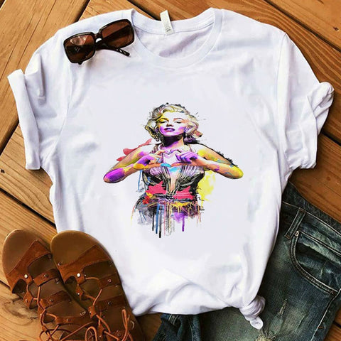 Image of Vogue Blink Women T Shirt Make Up Lipstick Seaside T Summer Lady Streetwear Luxury Bag T-shirts