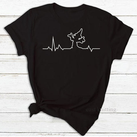 Image of T Shirt Women 2019 Plus Size Harajuku Tops Summer Tops Graphic Tees Women Mickey Mouse Heartbeat Kawaii T-shirt S-XXL