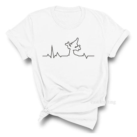 Image of T Shirt Women 2019 Plus Size Harajuku Tops Summer Tops Graphic Tees Women Mickey Mouse Heartbeat Kawaii T-shirt S-XXL