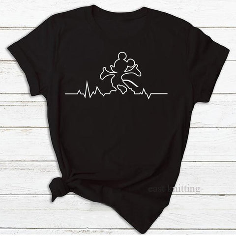 Image of T Shirt Women 2019 Plus Size Harajuku Tops Summer Tops Graphic Tees Women Mickey Mouse Heartbeat Kawaii T-shirt S-XXL