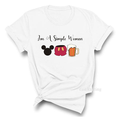 Image of T Shirt Women 2019 Plus Size Harajuku Tops Summer Tops Graphic Tees Women Mickey Mouse Heartbeat Kawaii T-shirt S-XXL