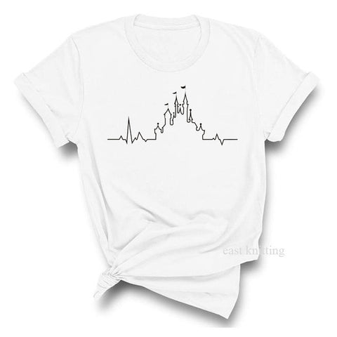 Image of T Shirt Women 2019 Plus Size Harajuku Tops Summer Tops Graphic Tees Women Mickey Mouse Heartbeat Kawaii T-shirt S-XXL